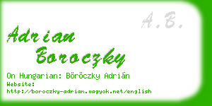 adrian boroczky business card